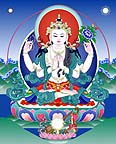 Chenrezig with 4 arms for the four immeasurables